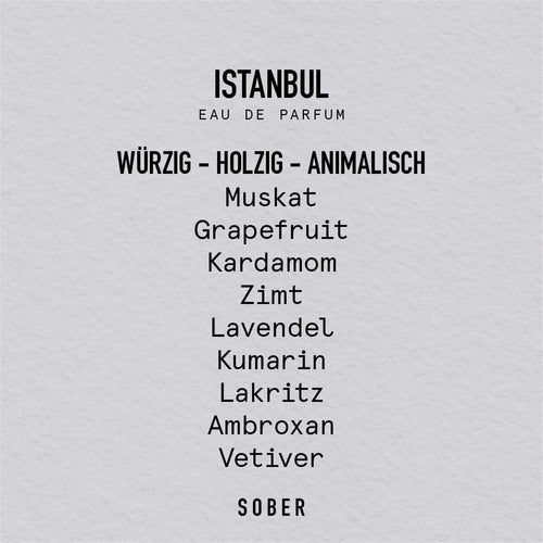 SOBER ISTANBUL - Eau de Parfum